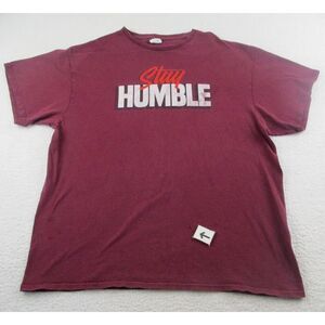 Stay Humble‎ T-Shirt Mens Large Delta Graphic Print Short Sleeve Red *READ*